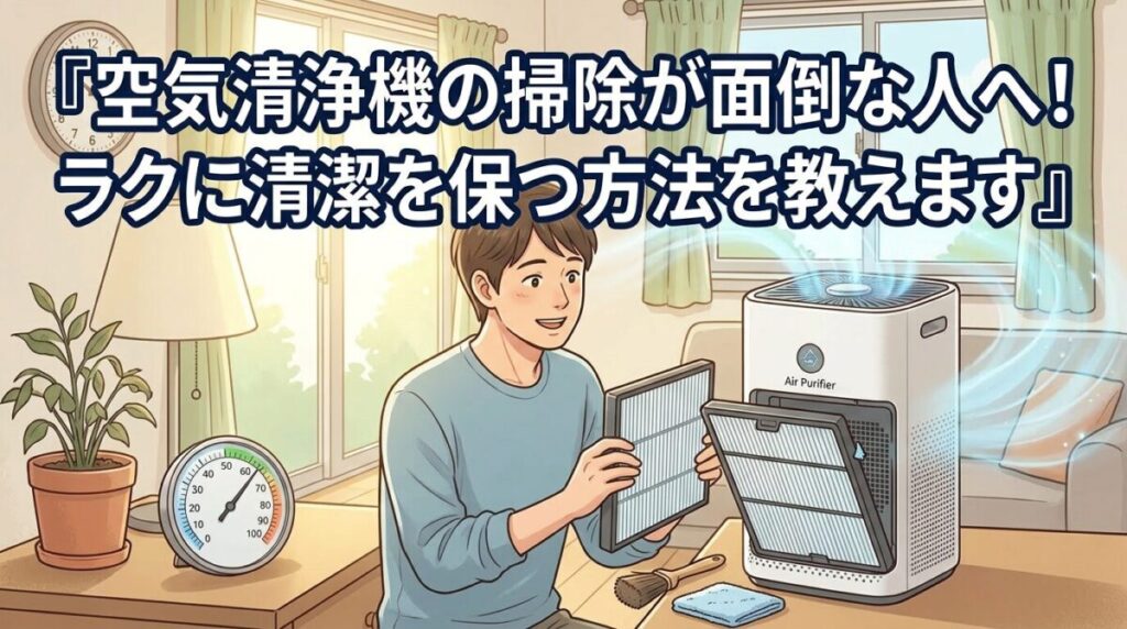空気清浄機の掃除が面倒な人へ！