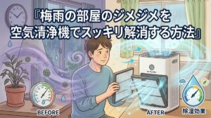 梅雨の部屋のジメジメを空気清浄機でスッキリ解消する方法