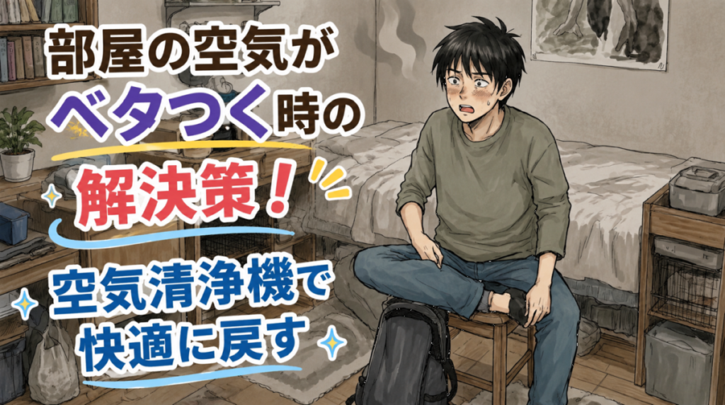 部屋の空気がベタつく時の解決策