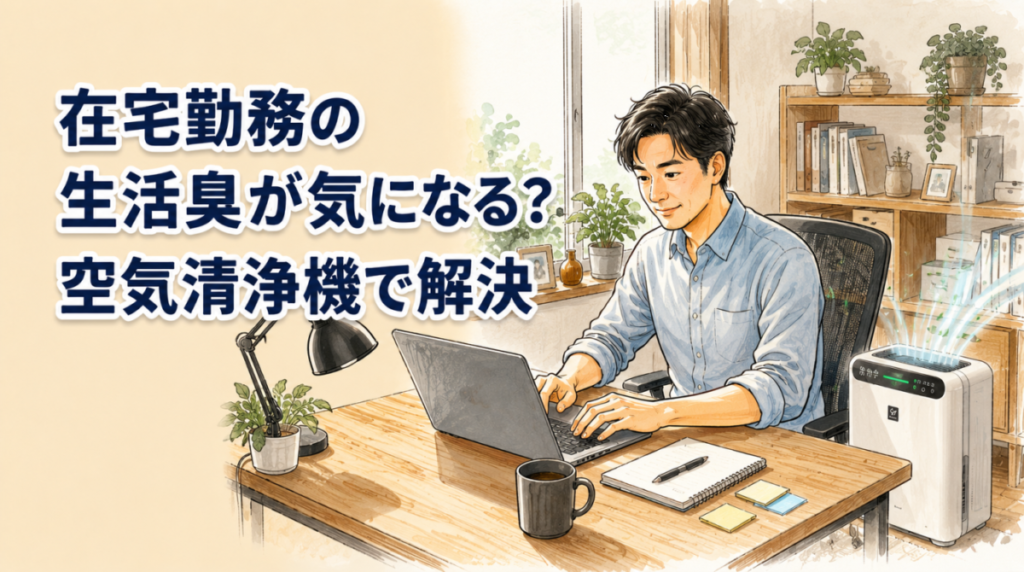 在宅勤務の生活臭が気になる？空気清浄機で解決