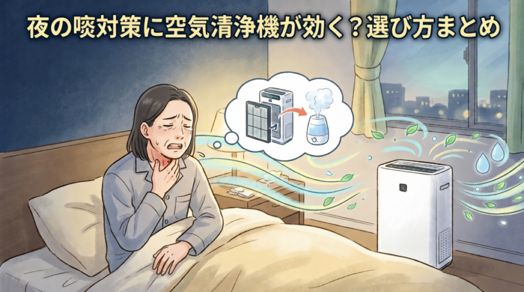 夜の咳対策に空気清浄機が効く？
