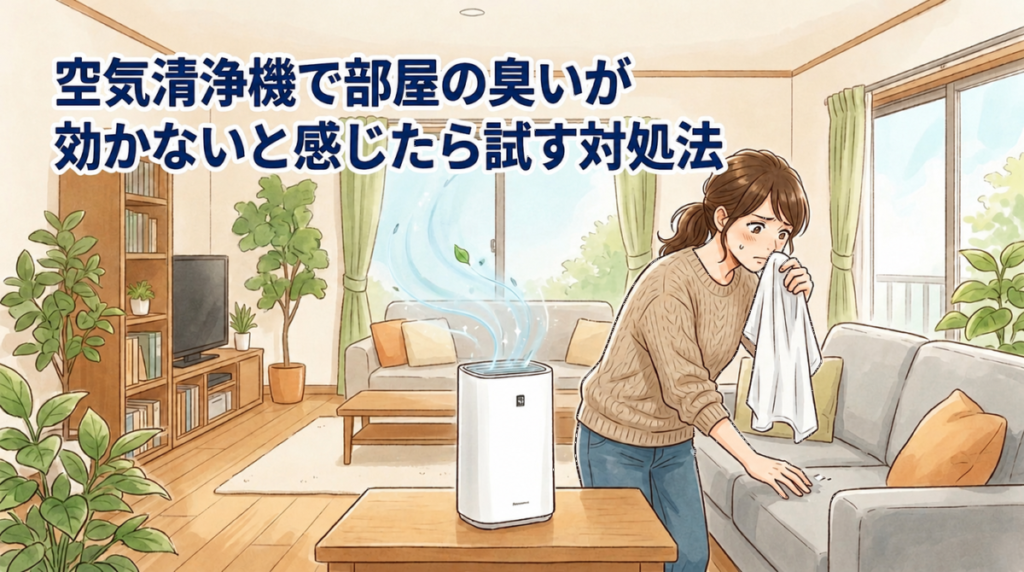 空気清浄機で部屋の臭いが効かないと感じたら試す対処法